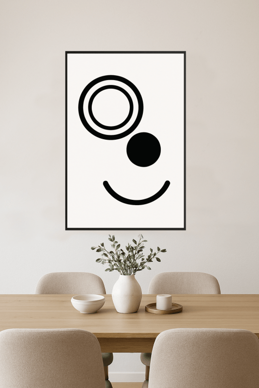 Minimalistyczna Abstrakcyjna Sztuka Ścienna - CasaNookDecor