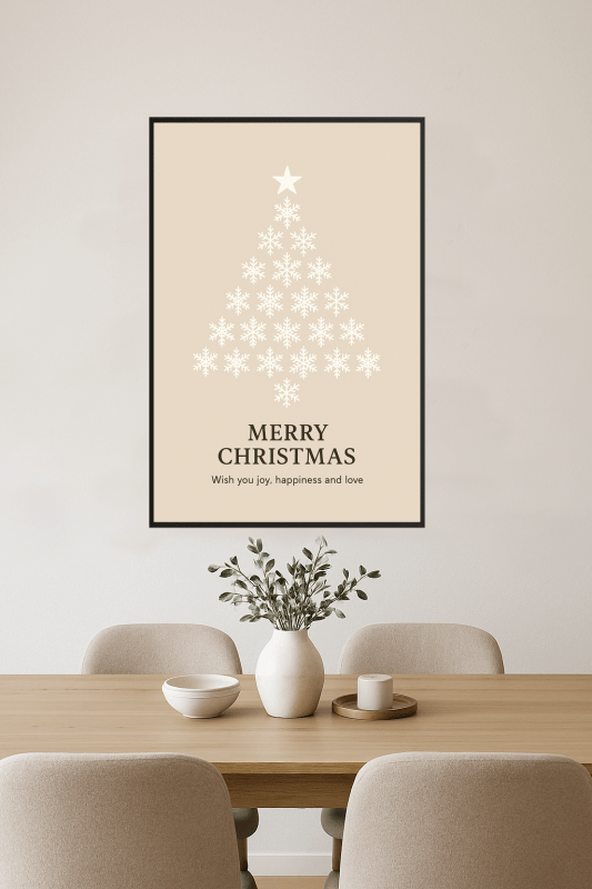 Minimalistyczna Kartka Świąteczna z Choinką - CasaNookDecor