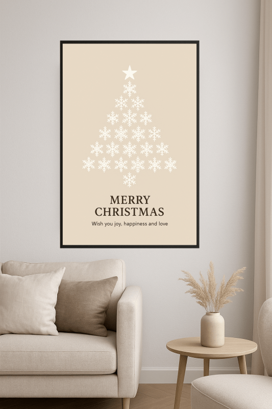 Minimalistyczna Kartka Świąteczna z Choinką - CasaNookDecor