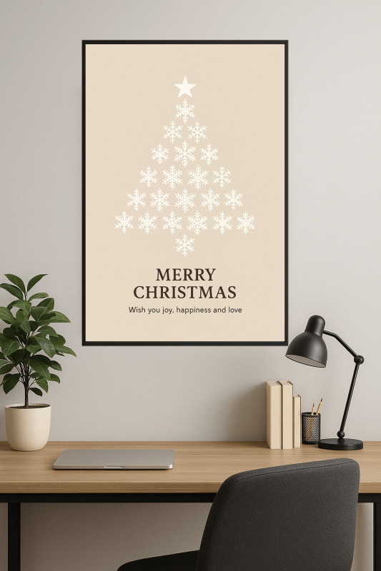 Minimalistyczna Kartka Świąteczna z Choinką - CasaNookDecor