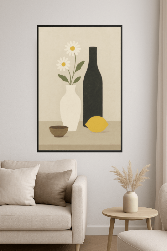 Minimalistyczna Kwiatowa Martwa Natura - CasaNookDecor