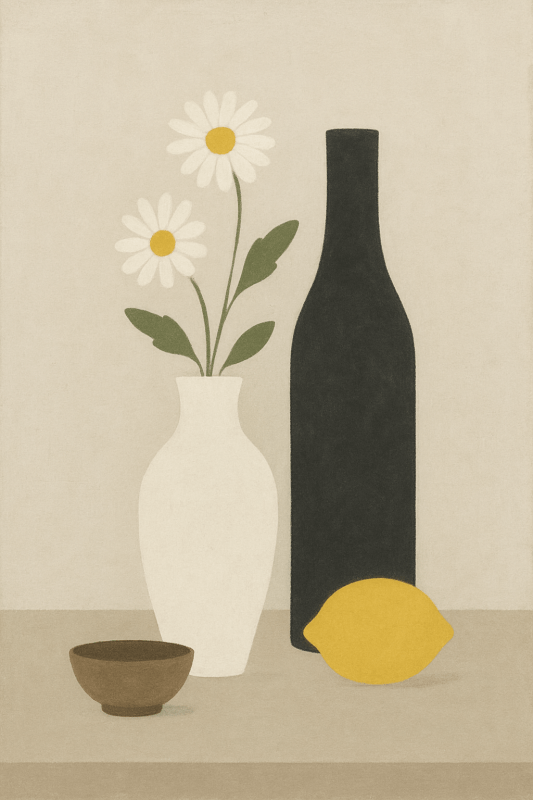 Minimalistyczna Kwiatowa Martwa Natura - CasaNookDecor