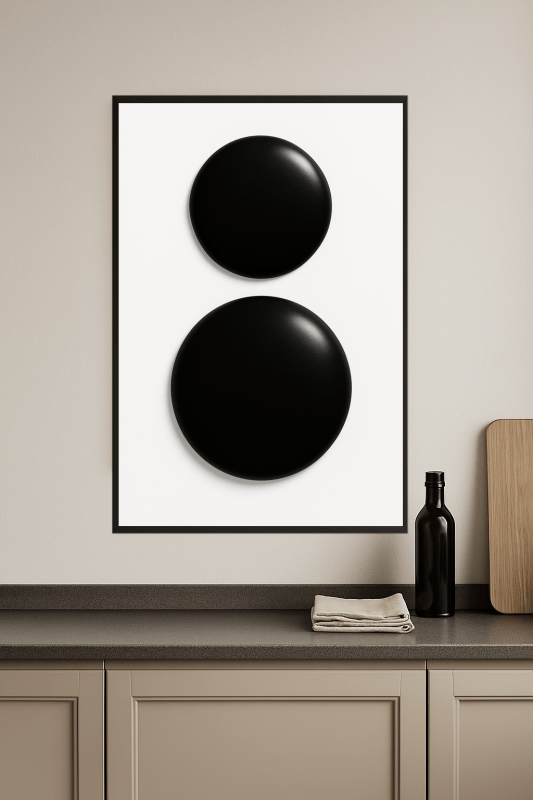 Minimalistyczna Sztuka Czarnego Koła - CasaNookDecor