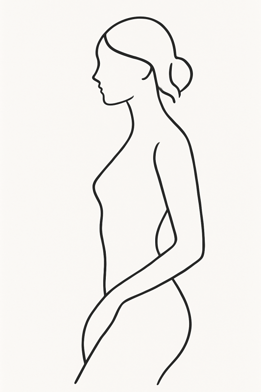 Minimalistyczna Sztuka Linii Kobiecej - CasaNookDecor