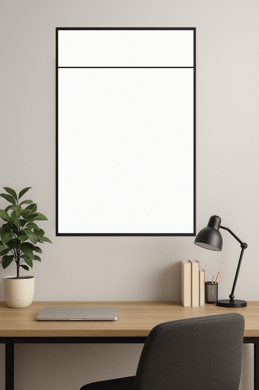 Minimalistyczna Sztuka na Białej Powierzchni - CasaNookDecor