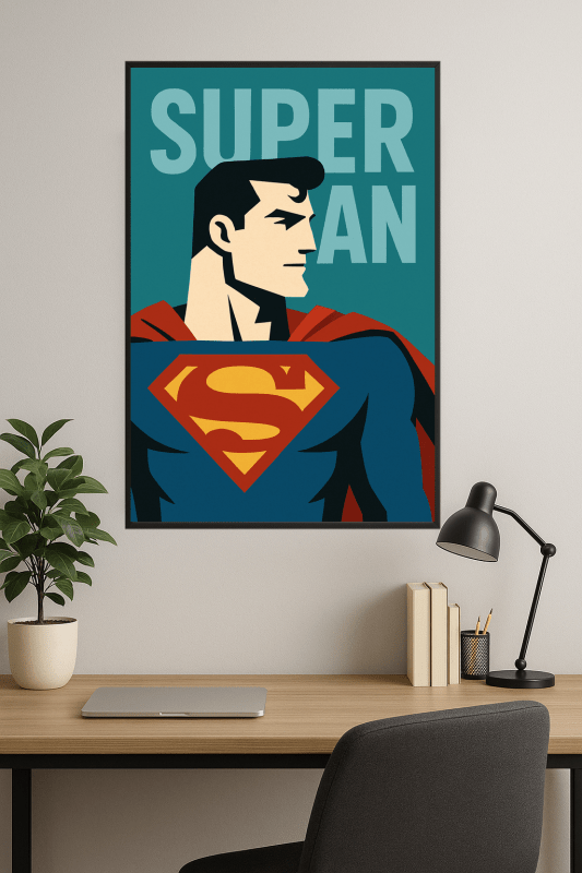 Minimalistyczna Sztuka Supermana - CasaNookDecor