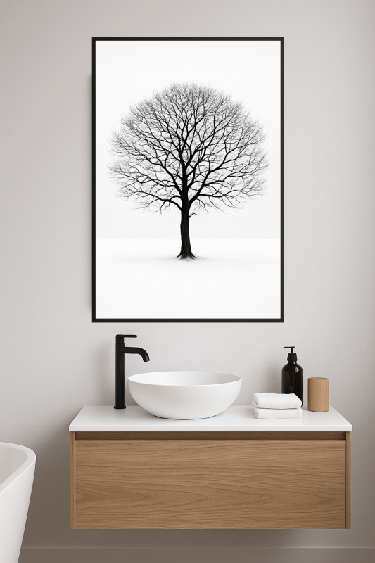 Minimalistyczna Sztuka Sylwetki Drzewa - CasaNookDecor