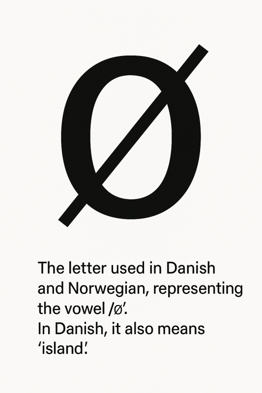 Minimalistyczny Druk Litery Ø - CasaNookDecor