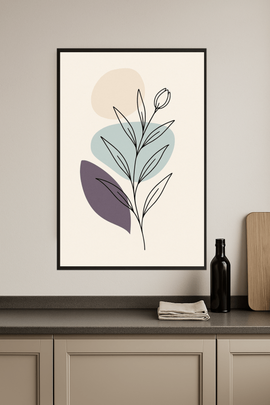 Minimalistyczny Plakat Sztuki Roślinnej - CasaNookDecor
