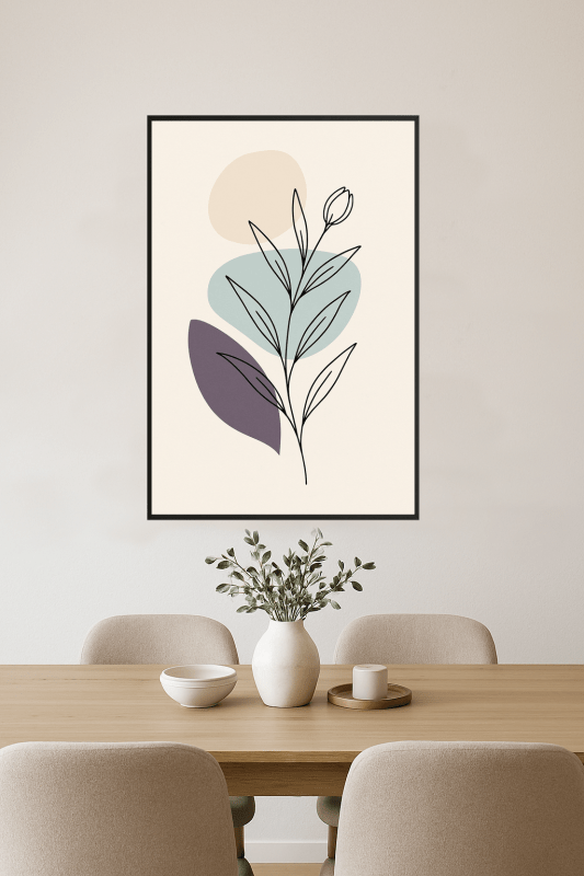 Minimalistyczny Plakat Sztuki Roślinnej - CasaNookDecor