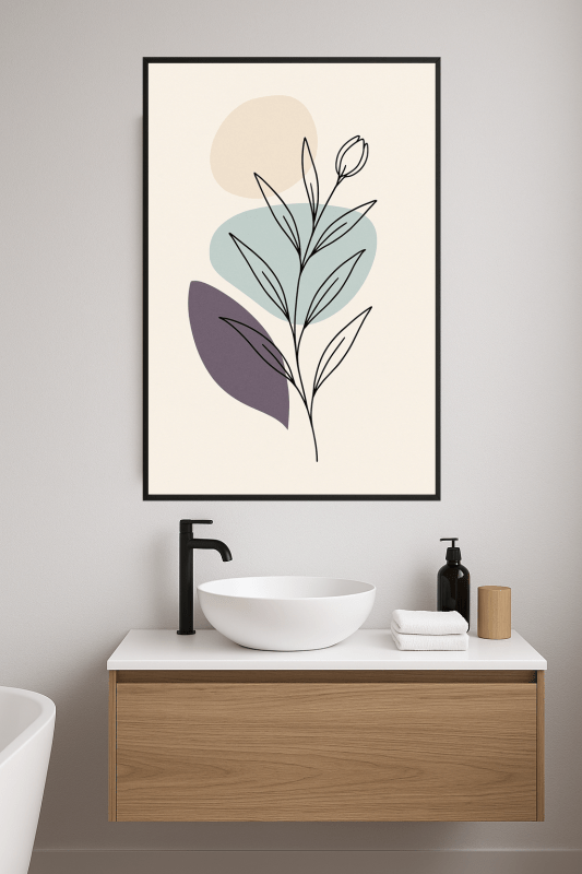 Minimalistyczny Plakat Sztuki Roślinnej - CasaNookDecor