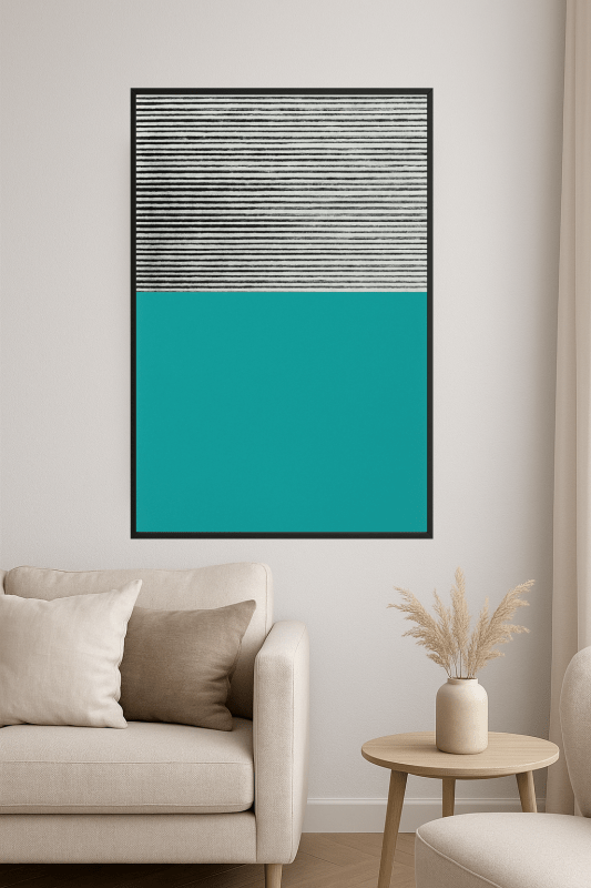 Minimalistyczny Plakat Sztuki w Paski - CasaNookDecor