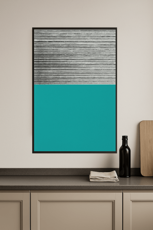 Minimalistyczny Plakat Sztuki w Paski - CasaNookDecor