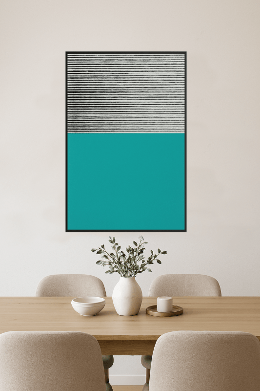 Minimalistyczny Plakat Sztuki w Paski - CasaNookDecor