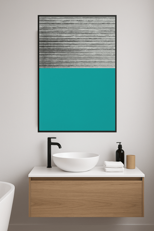 Minimalistyczny Plakat Sztuki w Paski - CasaNookDecor
