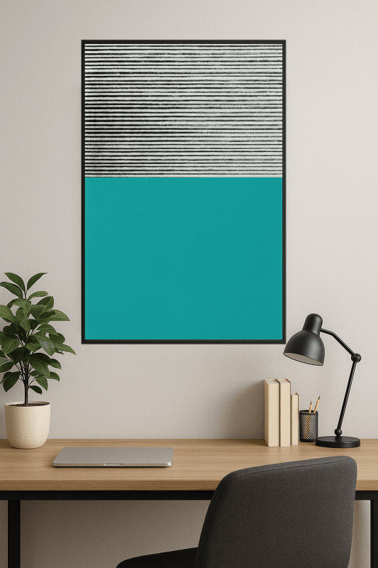 Minimalistyczny Plakat Sztuki w Paski - CasaNookDecor