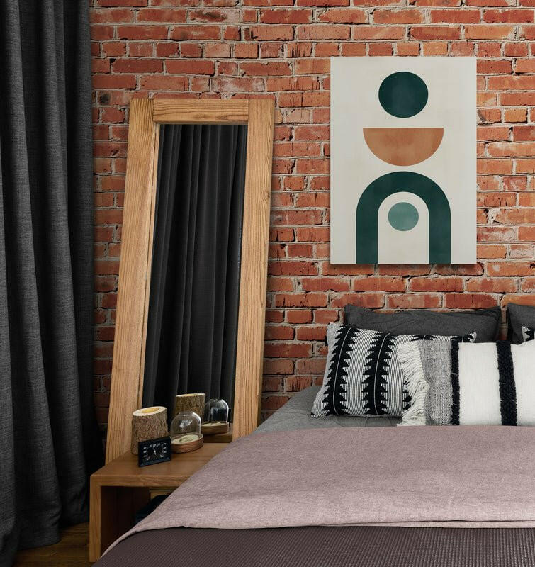 Minimalistyczny Plakat z Abstrakcyjnymi Kształtami - CasaNookDecor