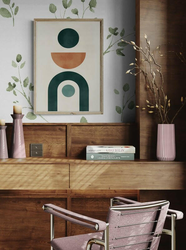 Minimalistyczny Plakat z Abstrakcyjnymi Kształtami - CasaNookDecor