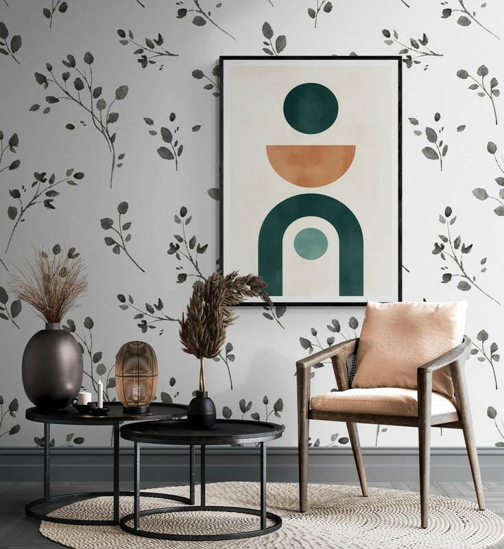Minimalistyczny Plakat z Abstrakcyjnymi Kształtami - CasaNookDecor
