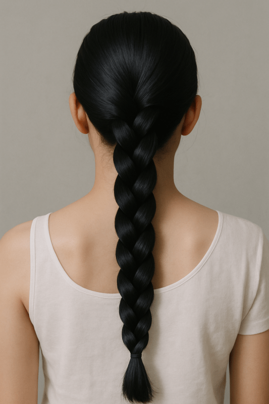 Minimalistyczny Portret Z Warkoczem - CasaNookDecor
