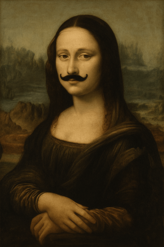 Mona Lisa Z Wąsami - CasaNookDecor