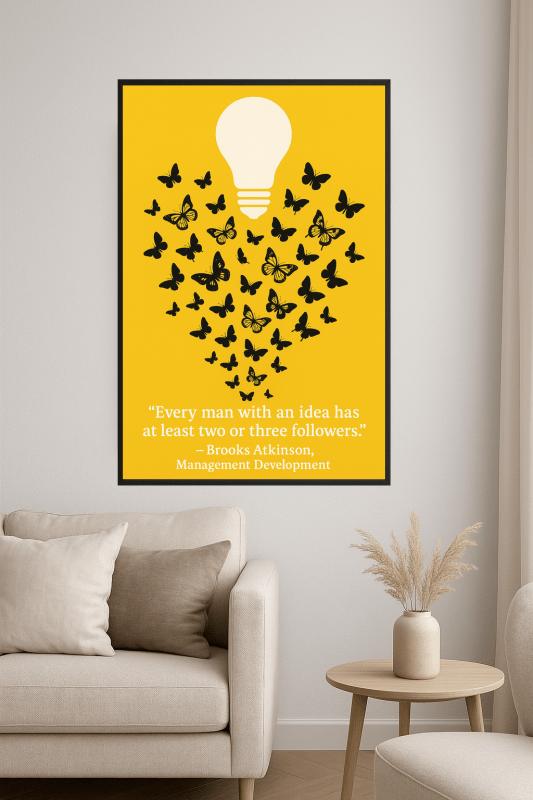 Motyle i Plakat Sztuki Żarówki - CasaNookDecor