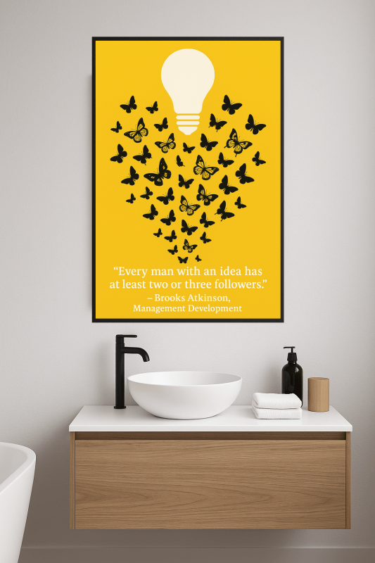 Motyle i Plakat Sztuki Żarówki - CasaNookDecor