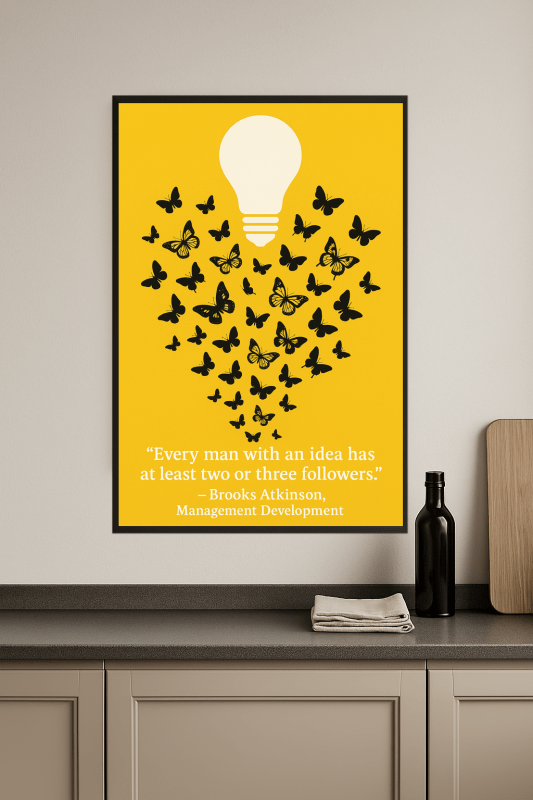 Motyle i Plakat Sztuki Żarówki - CasaNookDecor