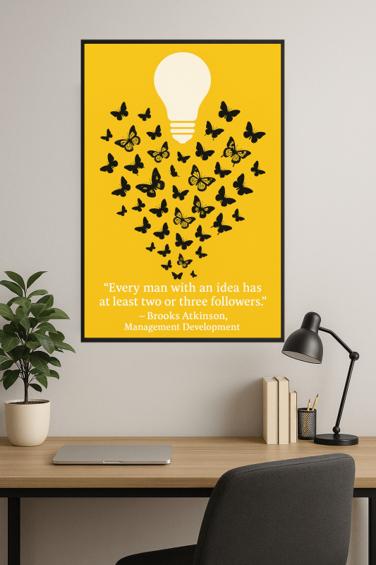 Motyle i Plakat Sztuki Żarówki - CasaNookDecor