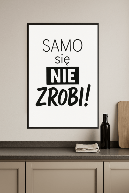 Motywujący Tekst w Druku - CasaNookDecor