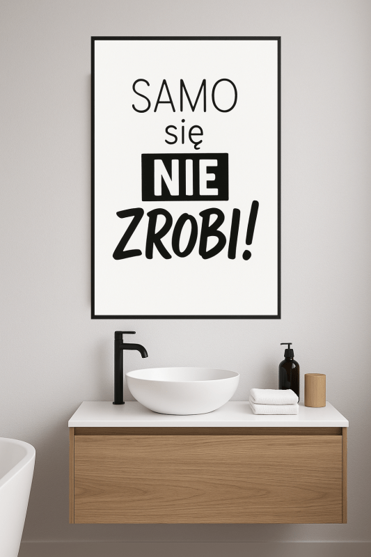 Motywujący Tekst w Druku - CasaNookDecor