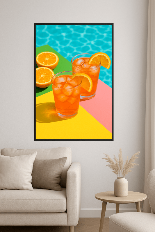 Mykonos - Plakat Sztuki Koktajlowej - CasaNookDecor