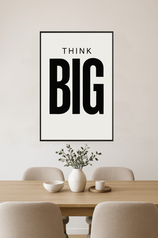 Myśl Wielko! Plakat Motywacyjny - CasaNookDecor