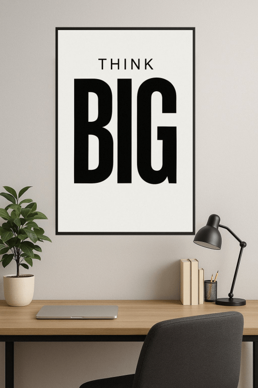 Myśl Wielko! Plakat Motywacyjny - CasaNookDecor