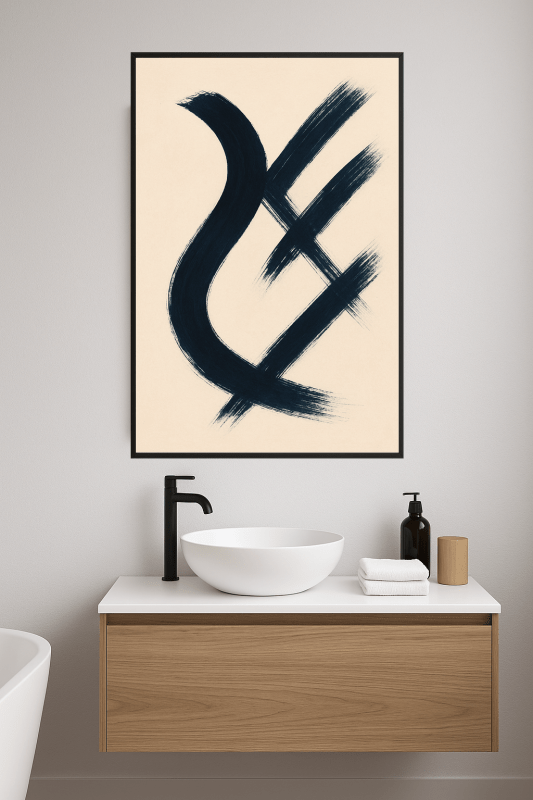 Niebieska Abstrakcyjna Sztuka - CasaNookDecor