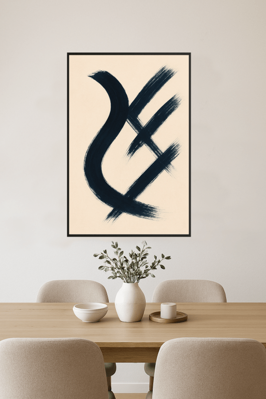 Niebieska Abstrakcyjna Sztuka - CasaNookDecor