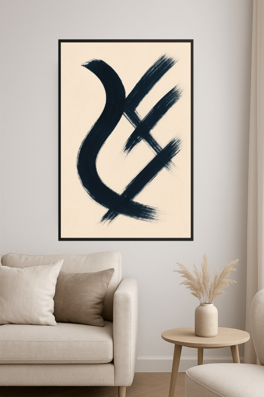 Niebieska Abstrakcyjna Sztuka - CasaNookDecor
