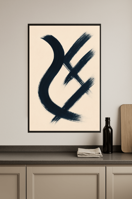 Niebieska Abstrakcyjna Sztuka - CasaNookDecor