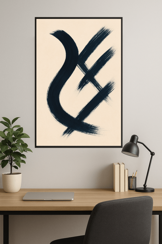 Niebieska Abstrakcyjna Sztuka - CasaNookDecor