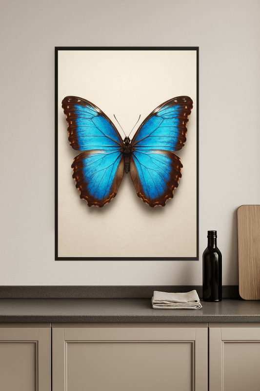 Niebieski Motyl - Druk Sztuki - CasaNookDecor