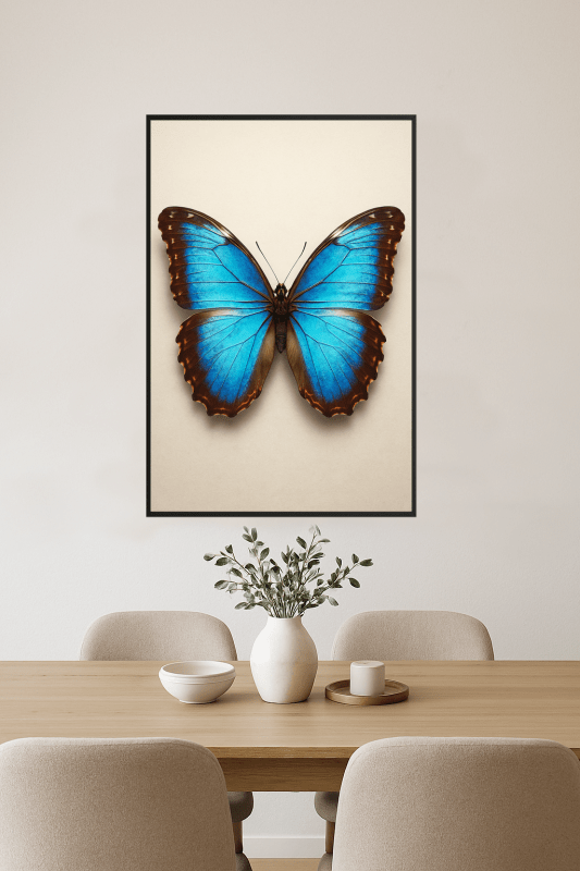 Niebieski Motyl - Druk Sztuki - CasaNookDecor