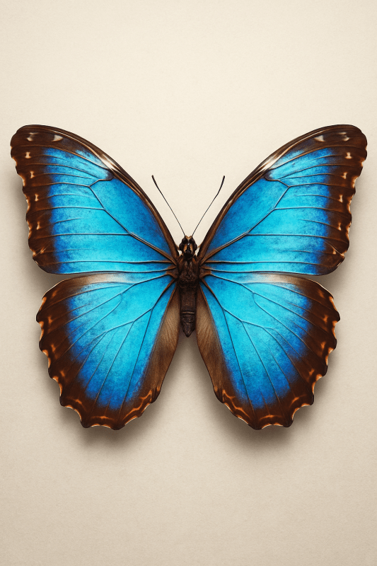 Niebieski Motyl - Druk Sztuki - CasaNookDecor