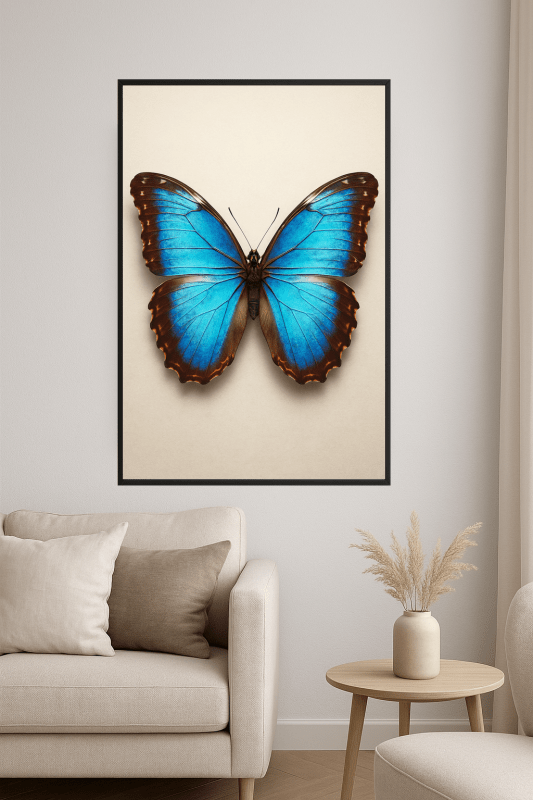 Niebieski Motyl - Druk Sztuki - CasaNookDecor
