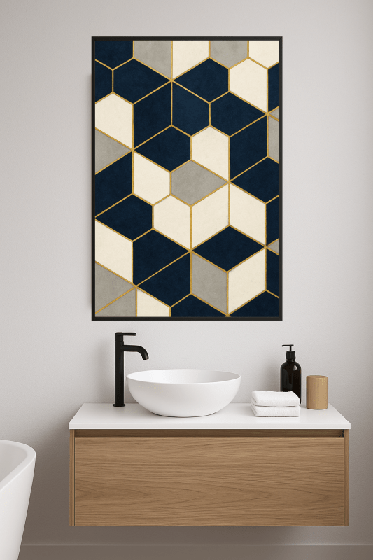 Nowoczesna Sztuka Geometryczna Sześciokąta - CasaNookDecor