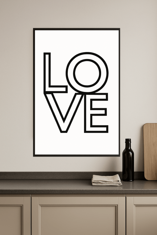 Nowoczesna Sztuka Ścienna Miłości - CasaNookDecor