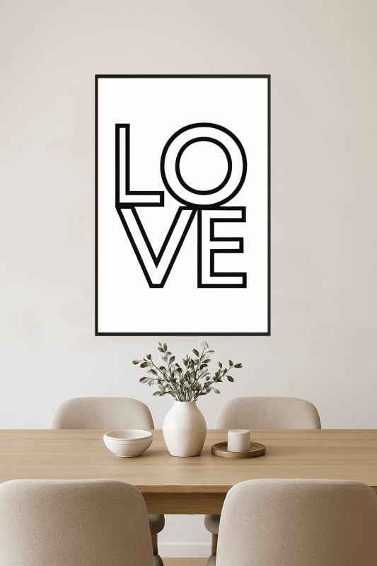 Nowoczesna Sztuka Ścienna Miłości - CasaNookDecor