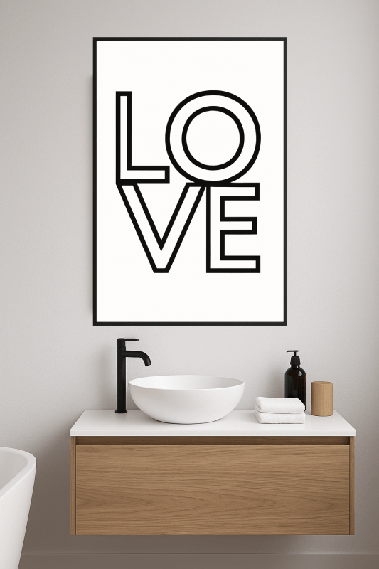 Nowoczesna Sztuka Ścienna Miłości - CasaNookDecor