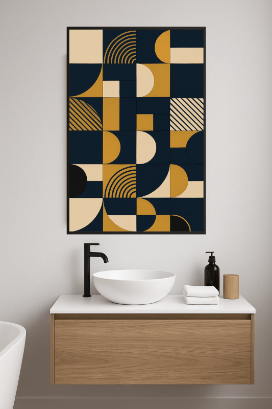 Nowoczesny Druk Sztuki Geometrycznej - CasaNookDecor