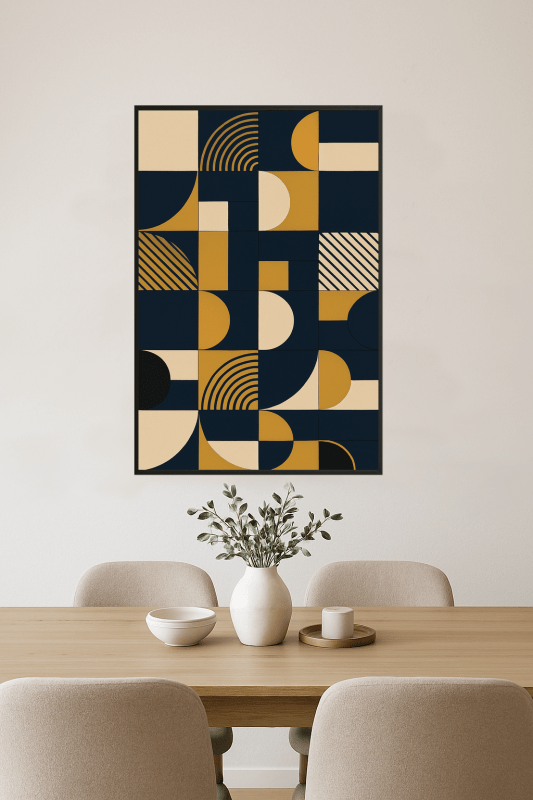 Nowoczesny Druk Sztuki Geometrycznej - CasaNookDecor