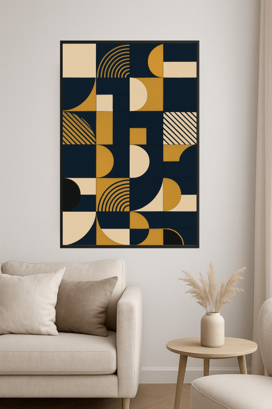 Nowoczesny Druk Sztuki Geometrycznej - CasaNookDecor